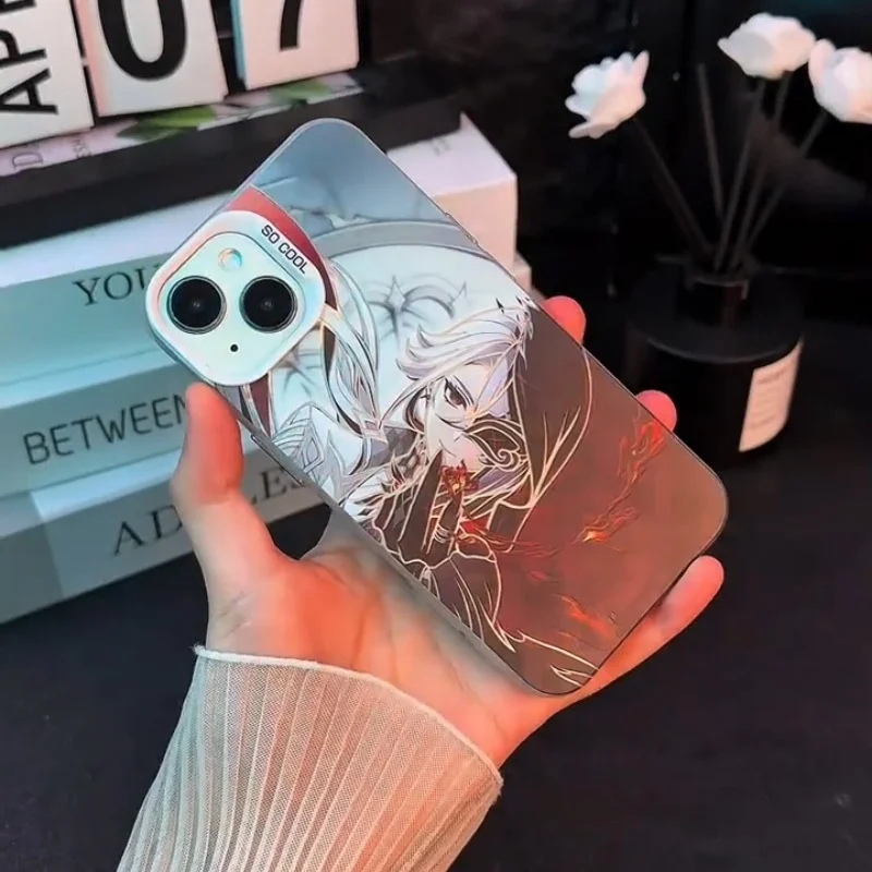 Фото 3D-чехол для телефона Genshin Impact с Фатуи для Samsung Galaxy S22 S23 S24 S25 S26 Ultra Plus, для iPhone 17 16 15 14 Pro Max, аниме-чехол №1