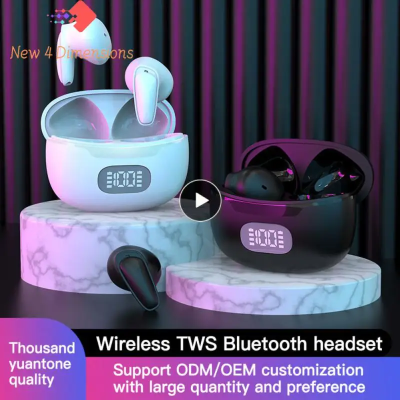 

With Mic Wireless Headphones Mini Earphones Long Standby Noise Reduction Sport Headset Earbuds Low Delay Wireless Headsets