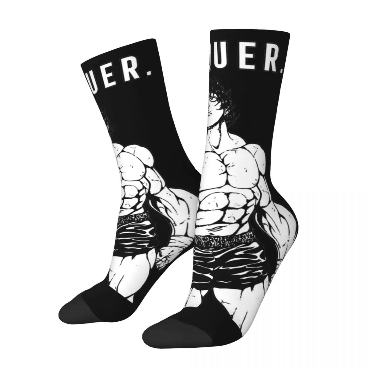 Носки Baki Hanma покорительные Мужские Женские носки из полиэстера повседневные