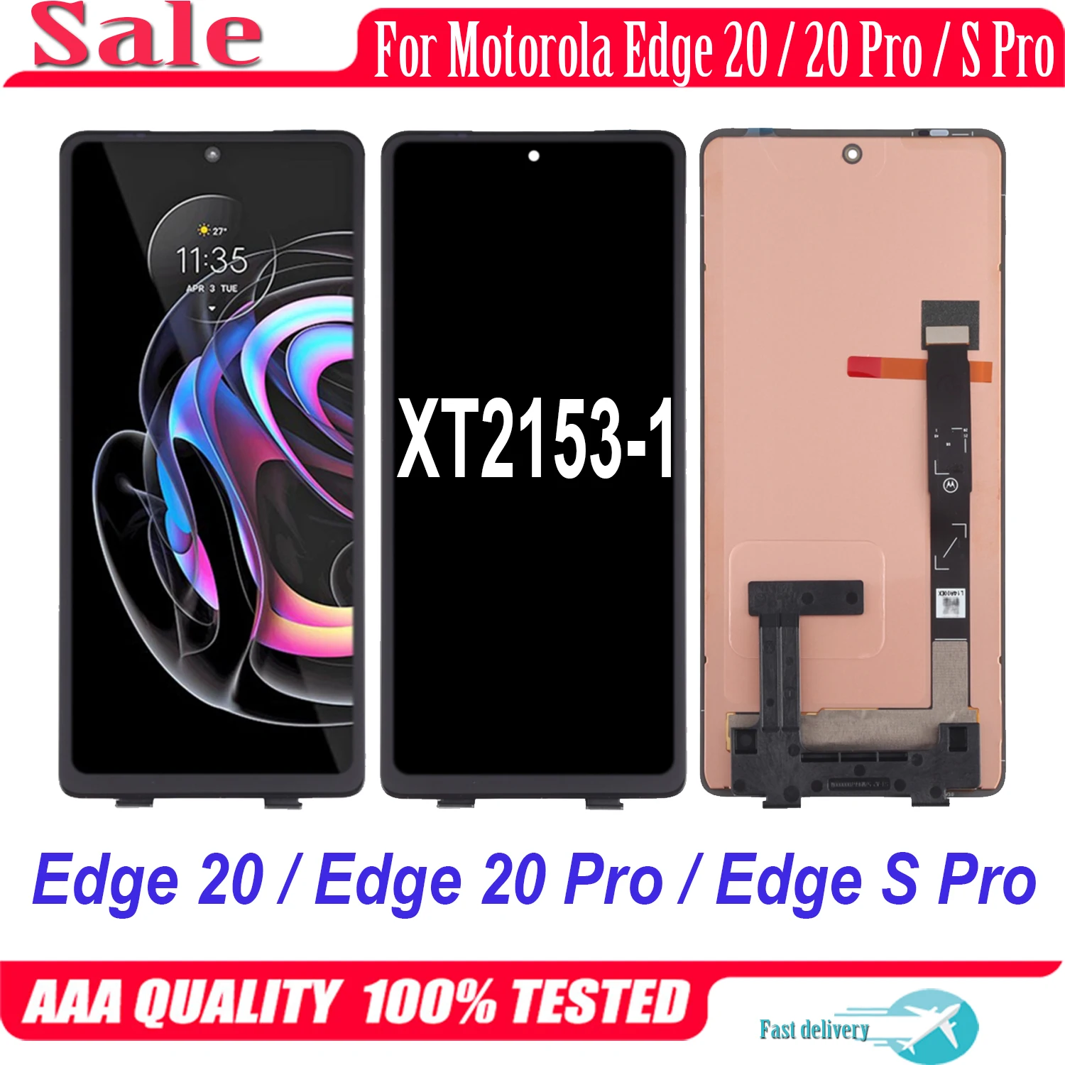 6.7'' Original For Motorola Edge 20 Pro XT2153-1 LCD Display Touch Screen Digitizer Assembly For Motorola Edge S Pro Edge20 LCD