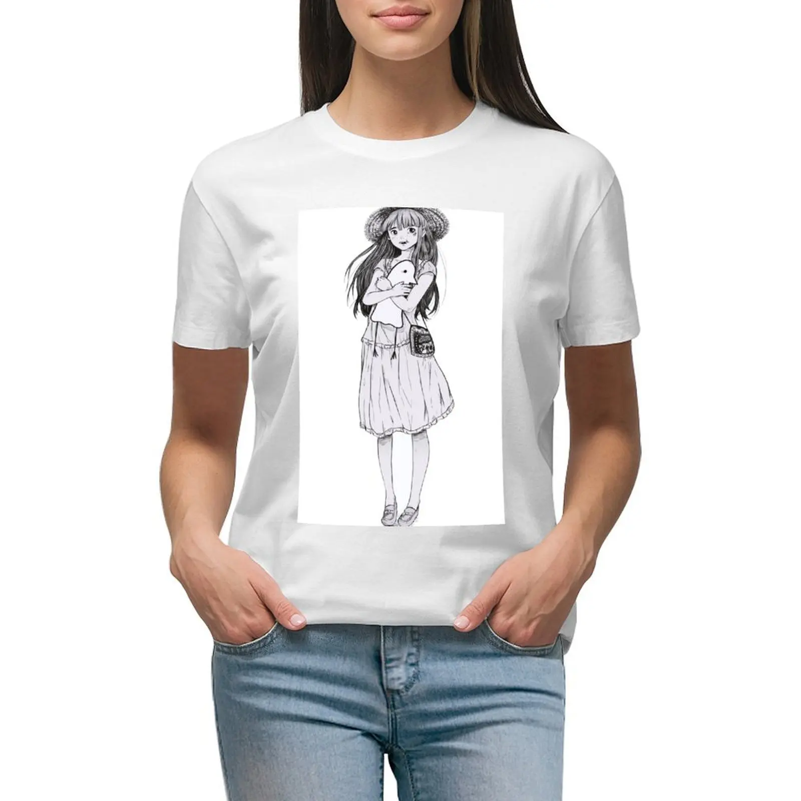 Oyasumi pundul Aiko fanart футболка забавные животные принт для девочек Футболка женская