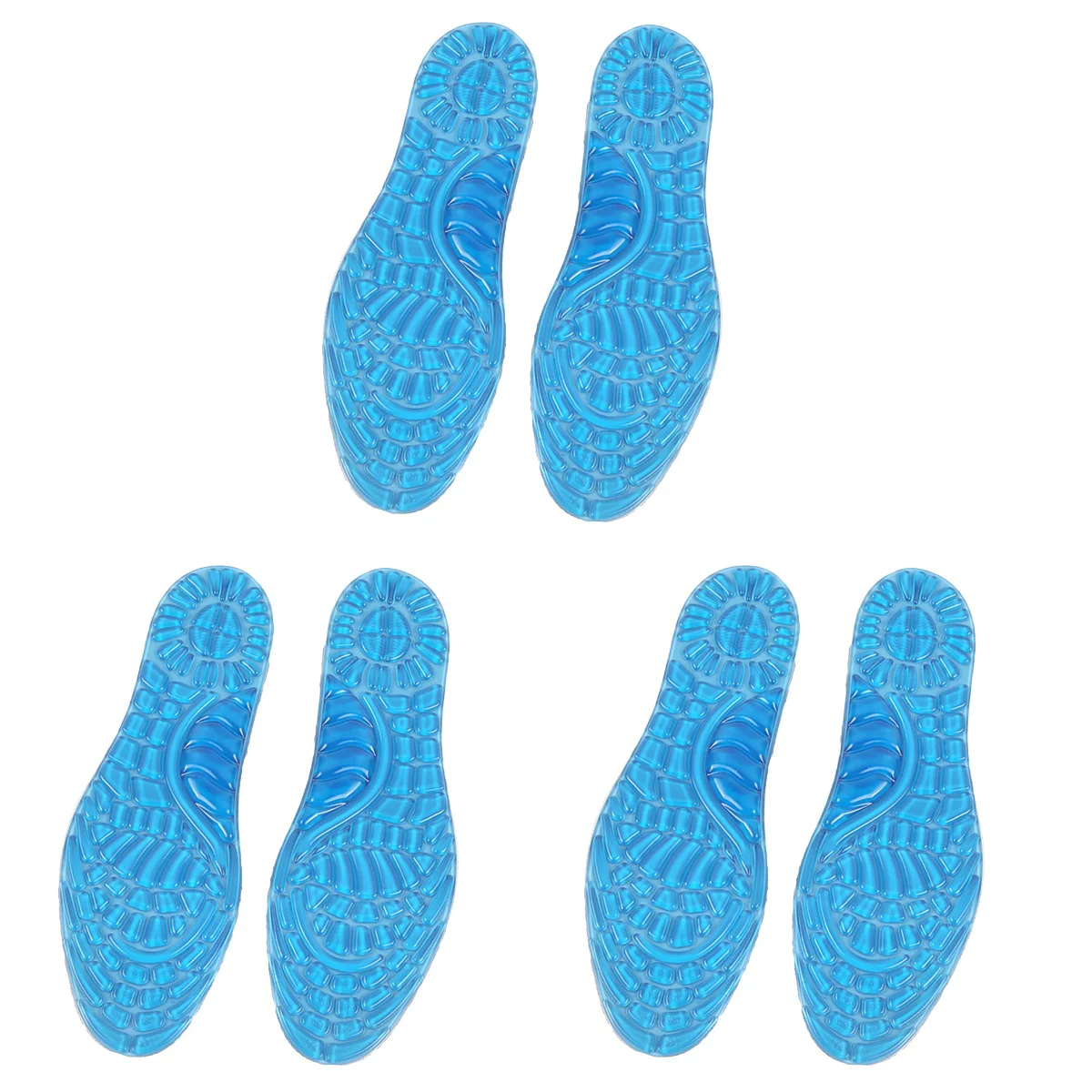 

3pcs Shoe Insoles Foot Arch Cushions Massaging Anti-Slip Gel Flatfoot Sports Shoes Insole Pad For Man Women(L)