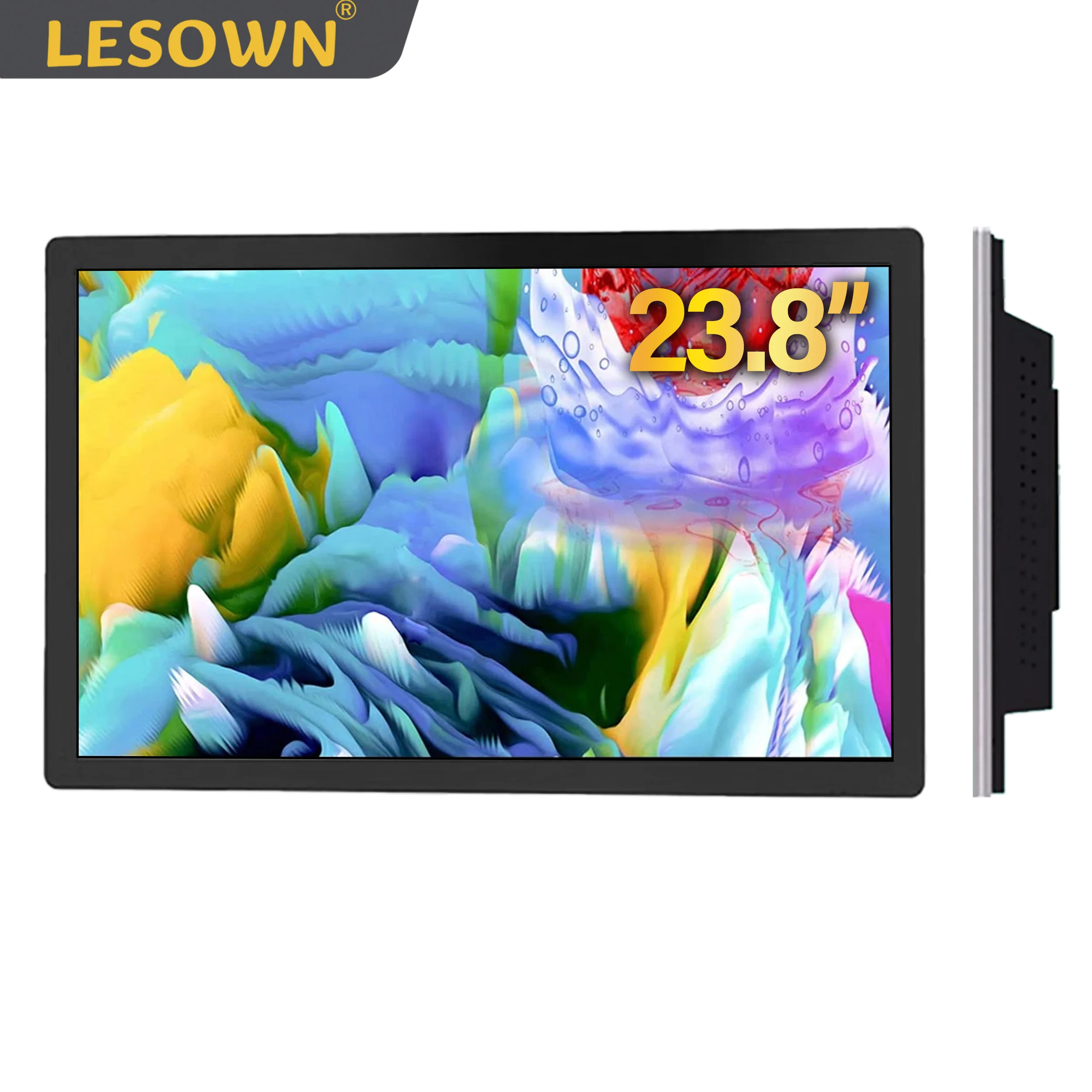 ЖК-монитор LESOWN 23 8 дюйма 1920x108 0 IPS Full HD VGA HDMI USB интерфейс VESA100 AC100-240 В