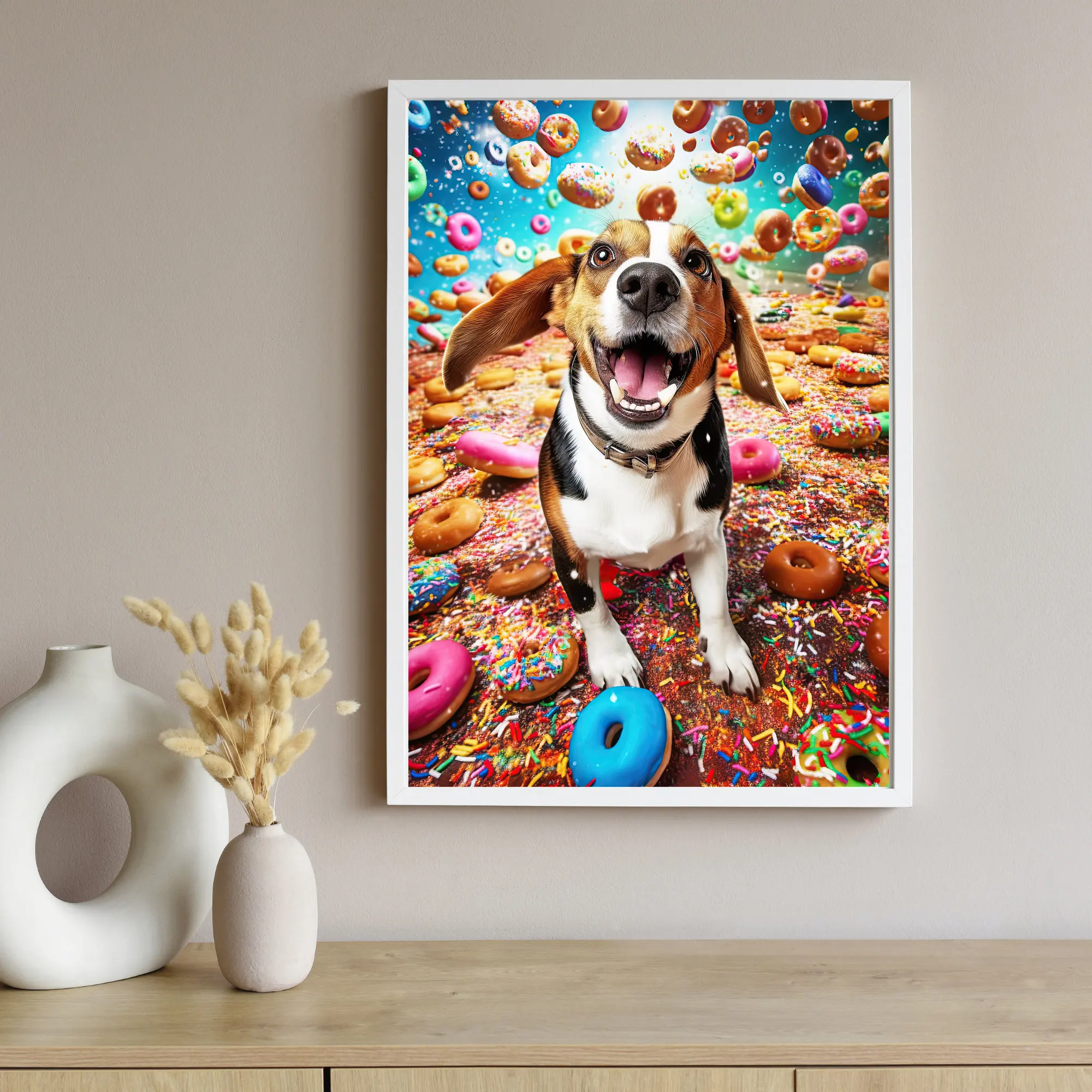 Плакат с изображением собаки бассейна Бернского горного добермана