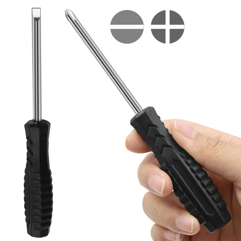 

20Pcs Mini Slotted Phillips Screwdriver Bit Set 5mm Hand Appliance Toy Repair Tools Black Plastic Handle Screwdrivers Wholesale