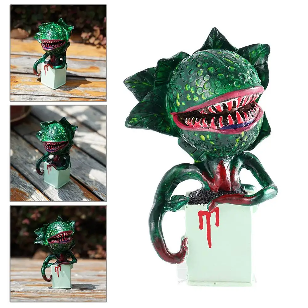 

Cross-border Halloween Horror Man-eating Flower Resin Micro-landscape Sculpture Garden Decoration Crafts Creative Decoration