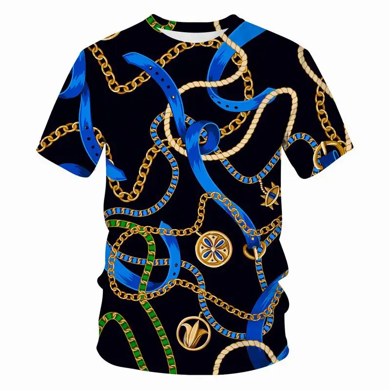 

Summer Chain Series T Shirt Men/women 3D Printed Casual Harajuku Style Fashion Hot Tshirt Streetwear Men Clothing Tops
