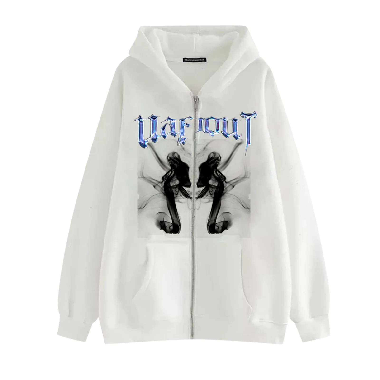 

Punk Gothic Grunge Style Sweatshirt Tops Oversize Zipper Sweater Street Fashion Retro Hoodie Drawstring Autumn Y2k Jacket Coat