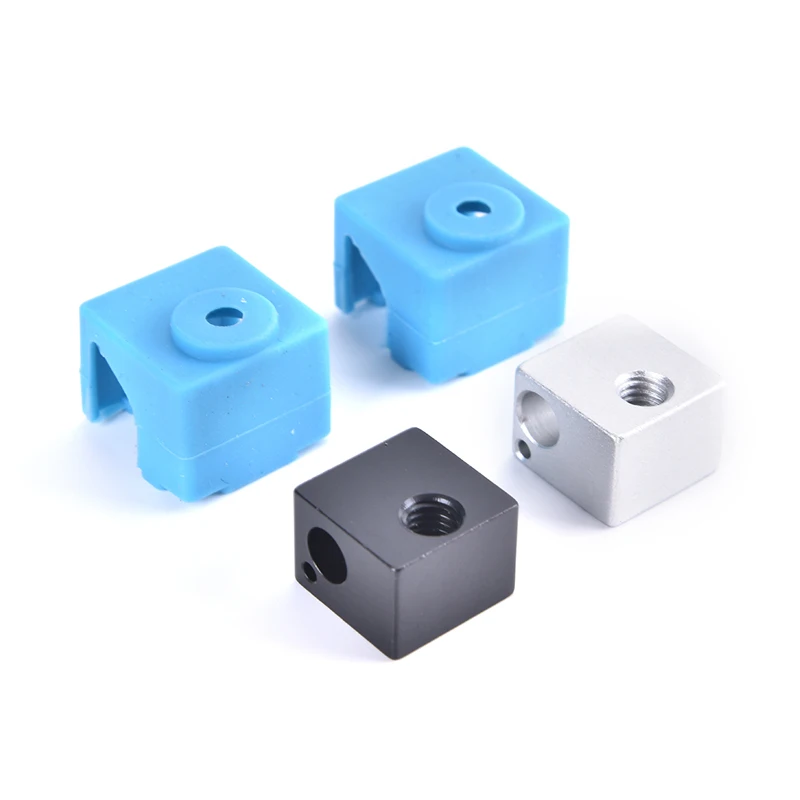 

3D V5 J-head нагревательный блок экструдер алюминиевый нагревательный блок силиконовый чехол для чехла Запчасти для 3D-принтера черный/серебрис...