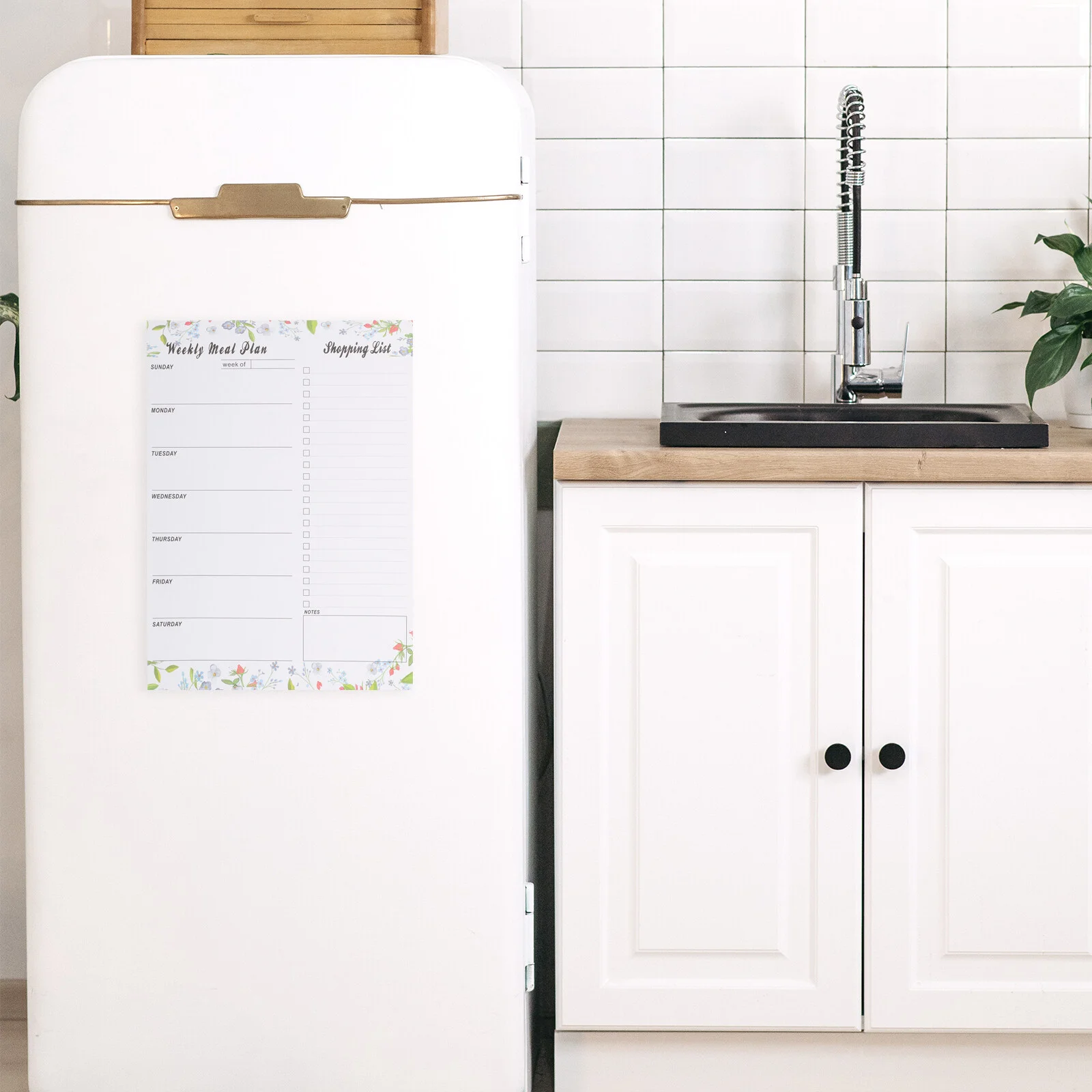 

Food Weekly Meal Planner Grocery List Magnet Pad Fridge Planning Notepad Magnetic Refrigerator