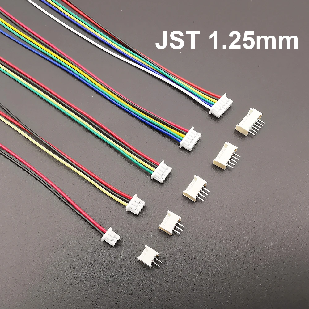 

Комплект разъемов JST 1,25 мм 2/3/4/5/6/7/8-контактный 100 мм 150 мм