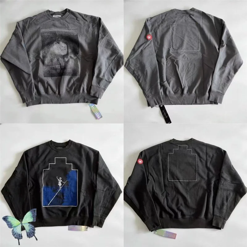 

Лоскутные сетчатые свитшоты CAVEMPT c. E, мужские и женские пуловеры с круглым вырезом Cav Empt, толстовки, свитшоты