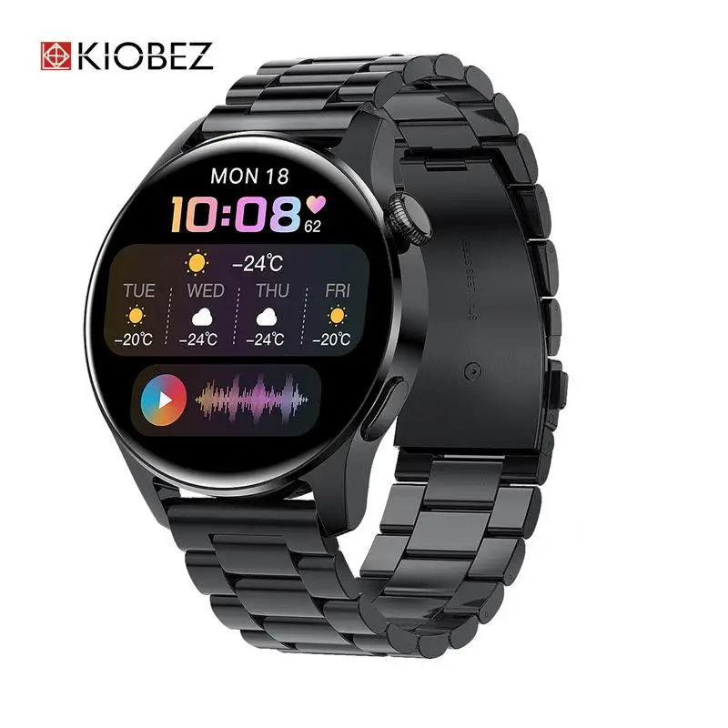 

Новинка 2022, Смарт-часы KIOBEZ для HUAWEI, мужские водонепроницаемые спортивные многофункциональные смарт-часы для фитнеса с поддержкой Bluetooth и зв...