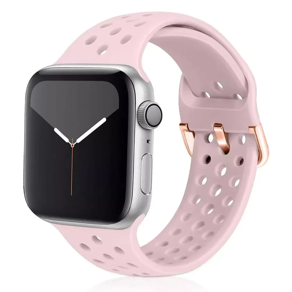 

Silicone bracelet For Apple Watch band 44mm 40mm 45mm 41mm 38mm 42mm smartwatch watchband correa iWatch serie 3 4 5 6 7 se strap