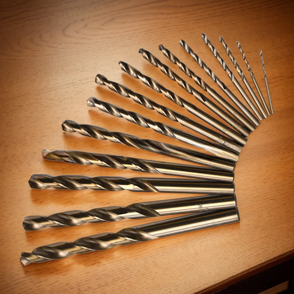 Набор кобальтовых сверл HSSCO M35 набор из 15 насадок 1 5-10 мм с прямым хвостовиком для