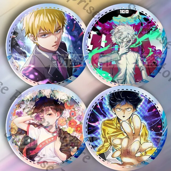 Фото Mobu Saiko Hyaku Mob Psycho 100, аниме, жесть, значок, брошь, кулон, подарок на высокий уровень внешнего вида №3