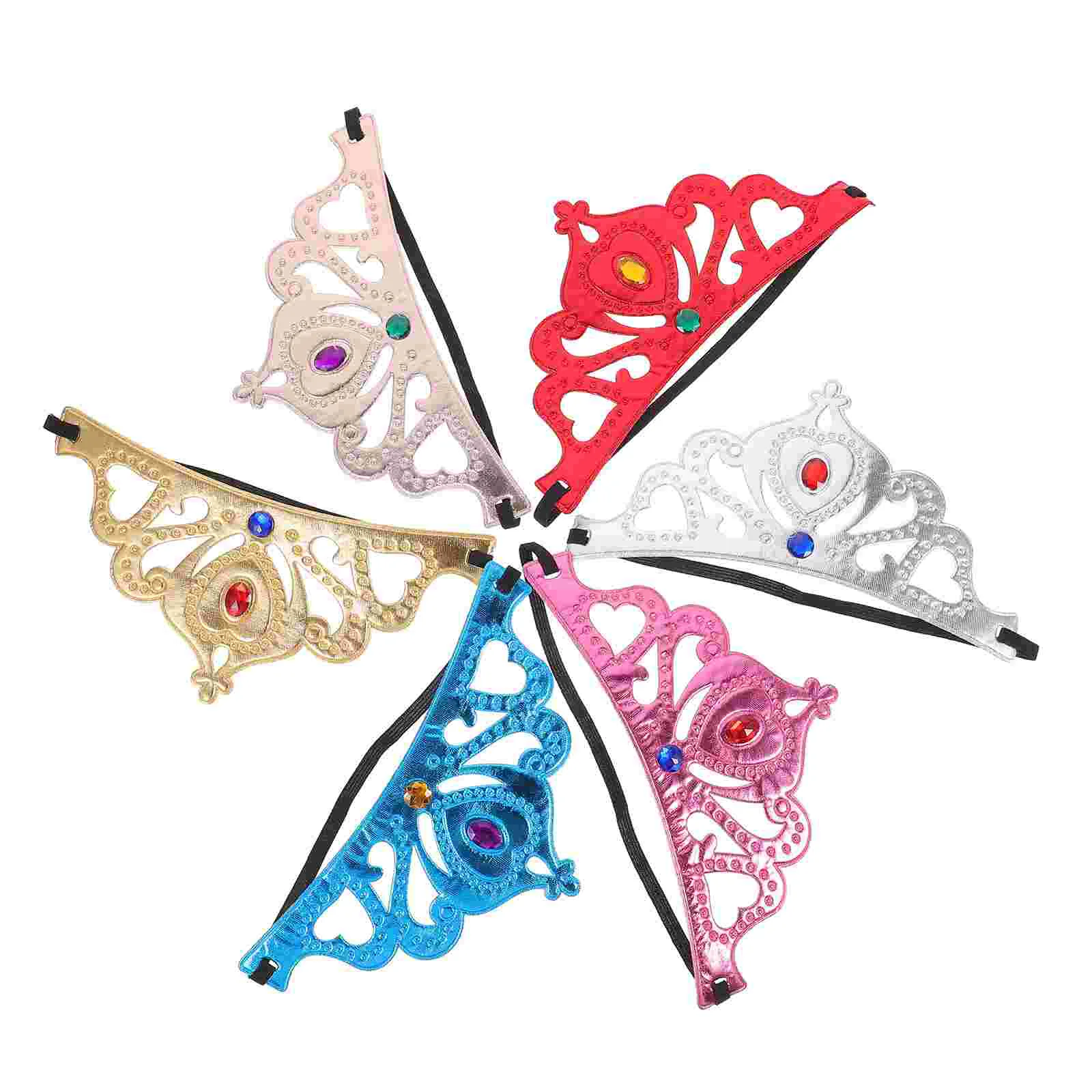 

6 Pcs Party Crown Cosplay Headpiece for Little Girl Bathroom Decorations Headgear Birthday Cloth Child