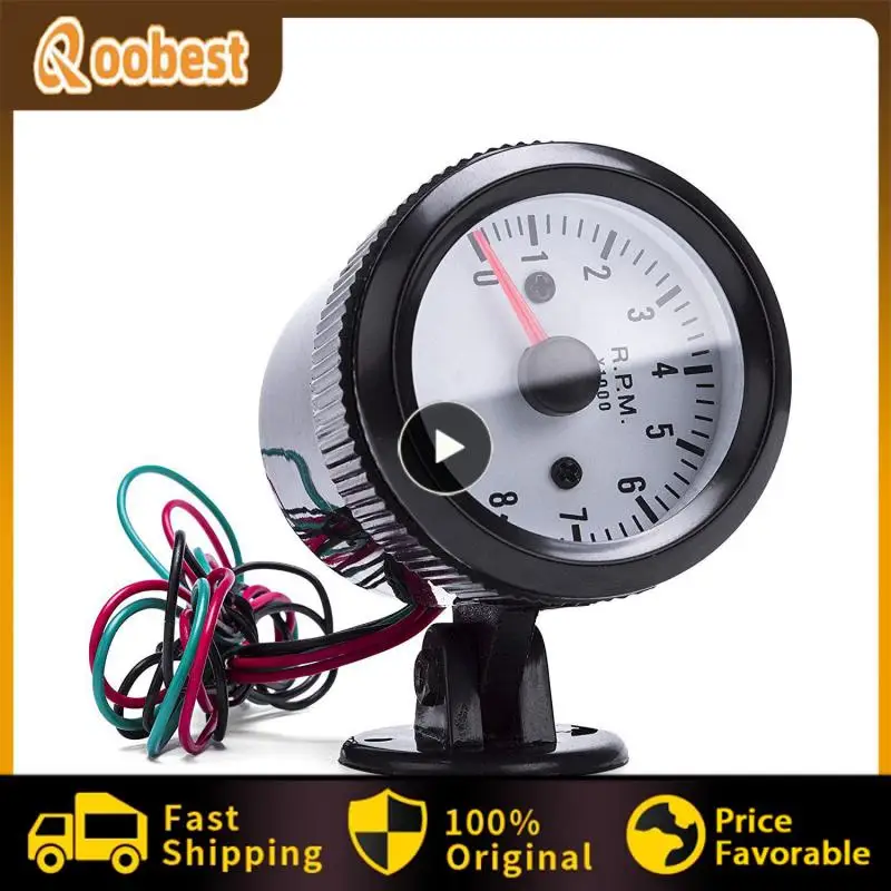 

2'' 52mm Car Engine Rev Counter Tacho Tachometer Pointer Gauge Meter 0-8000RPM Blue LED DC 12V Mini Auto Parts