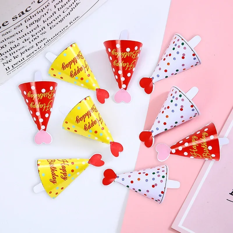 

Картонные мини-шапки с днем рождения 20 шт.