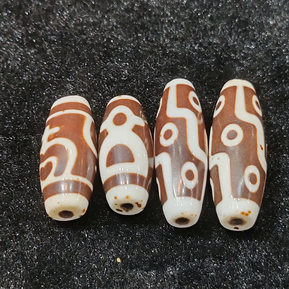 Тибетский тотем Агат Dzi Красный Коричневый флакон сокровищ Бог богатства 9 глаз