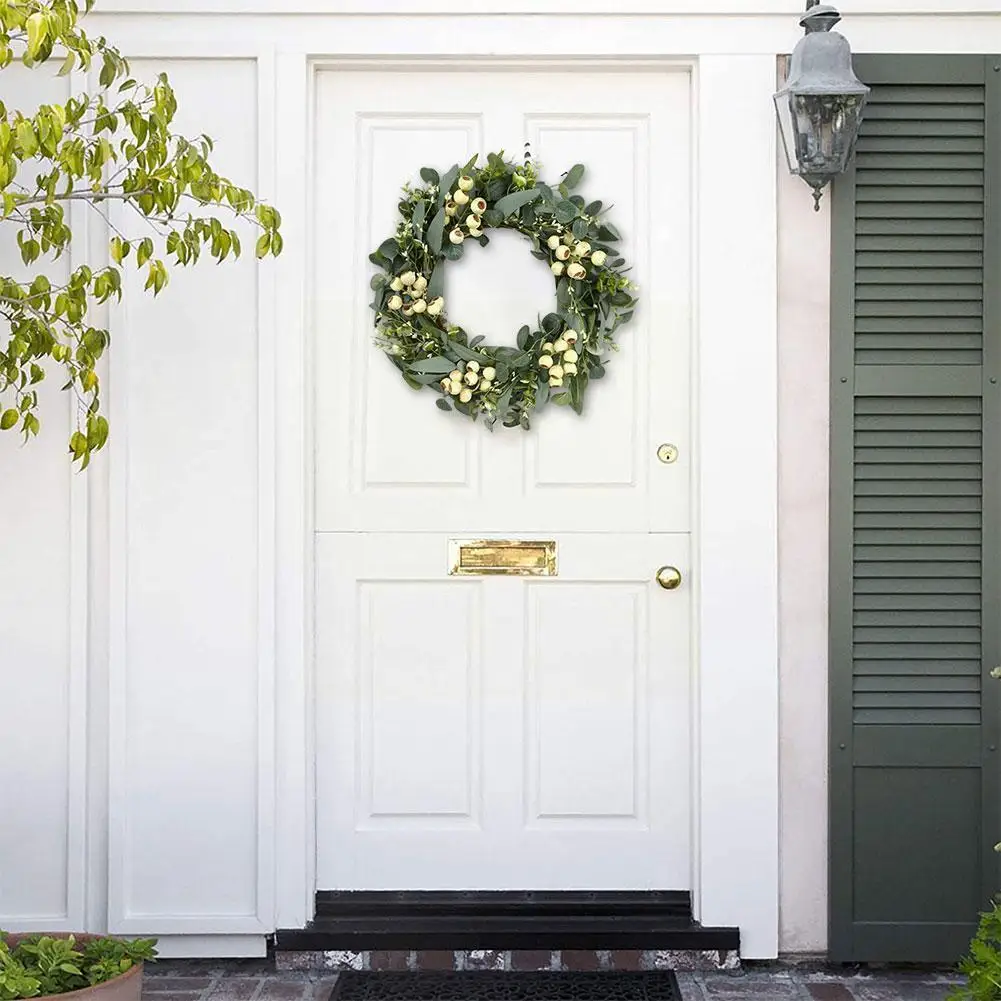 

Венок, декоративная дверная подвесная гирлянда, украшение, искусственное растение, домашний венок, украшение для вечерние, лист R5p3