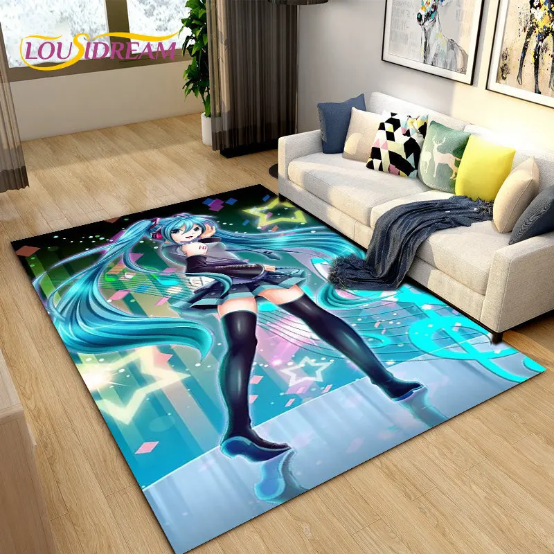 

Japan Music Anime Cartoon 3D Area Rug,Carpet Rug for Living Room Bedroom Sofa Doormat Decoration, Kids Play Non-slip Floor Mat