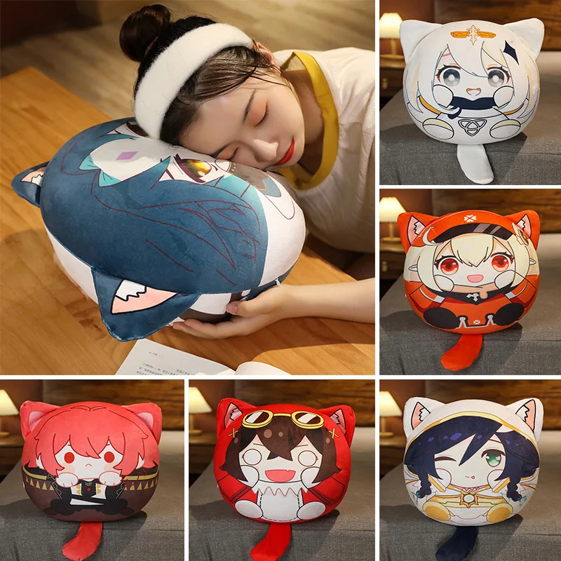 

Anime Genshin Impact Plush Throw Pillow Xiao Wanderer Hu Tao Tartaglia Zhong Li Game Figure Peripheral Stuffed Toys Room Decor