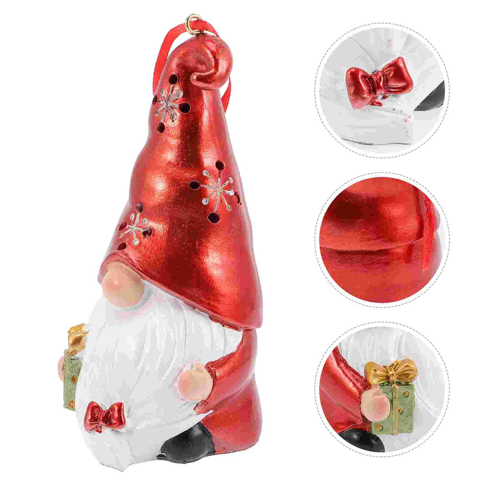 

Christmas Gnome Luminous Gnome Decor Ceramic Ornament Christmas Party Decoration
