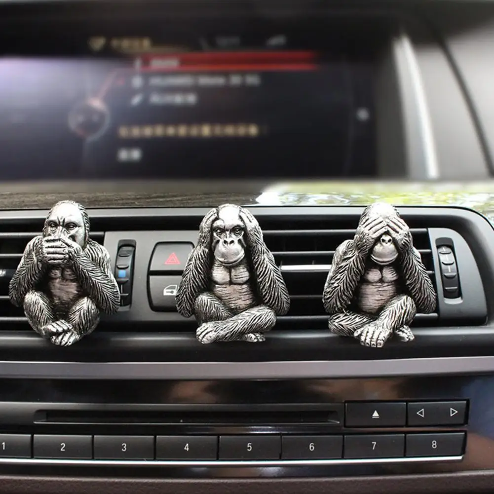 

3Pcs Car Air Freshener Clips Long-lasting Gorilla Shaped Resin Air Conditioning Ventilation Decoration Car Perfume Clips for Men