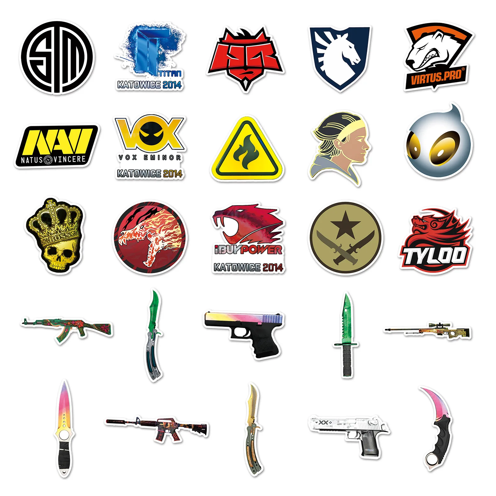 Фото 10/52 шт. CS GO граффити наклейки игровое украшение справочник DIY скейтборд холодильник гитара ноутбук водонепроницаемые наклейки детские игрушки №4