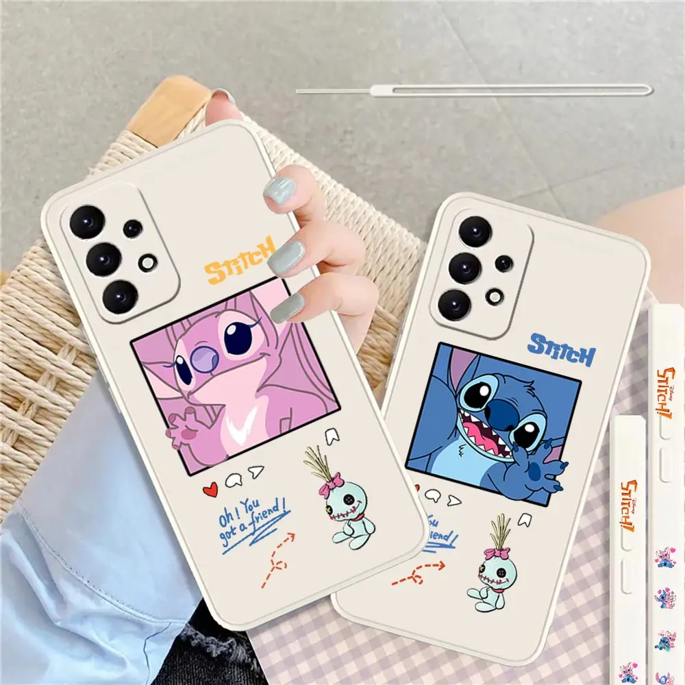 

Cartoon Lilo Stitch Couple Cover For Samsung A91 A81 A73 A72 A71 A53 A52 A51 A42 A33 A32 A31 A23 A22 A21S A14 A13 A12 4G 5G Case