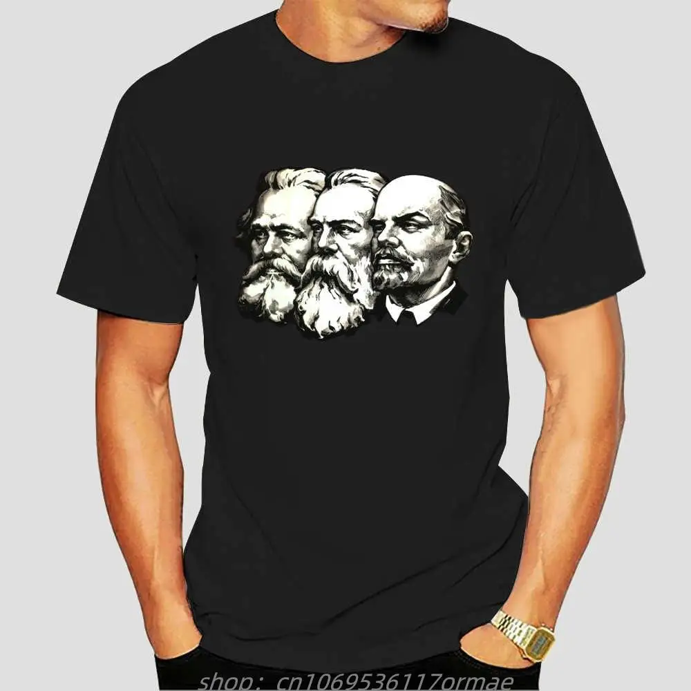 

Obral Besar Kaus Lengan Pendek Pria Diy Engels Lenin, Mex, Engels Komunis Hebat Uni Soviet Kaus Atasan Pria/Wanita