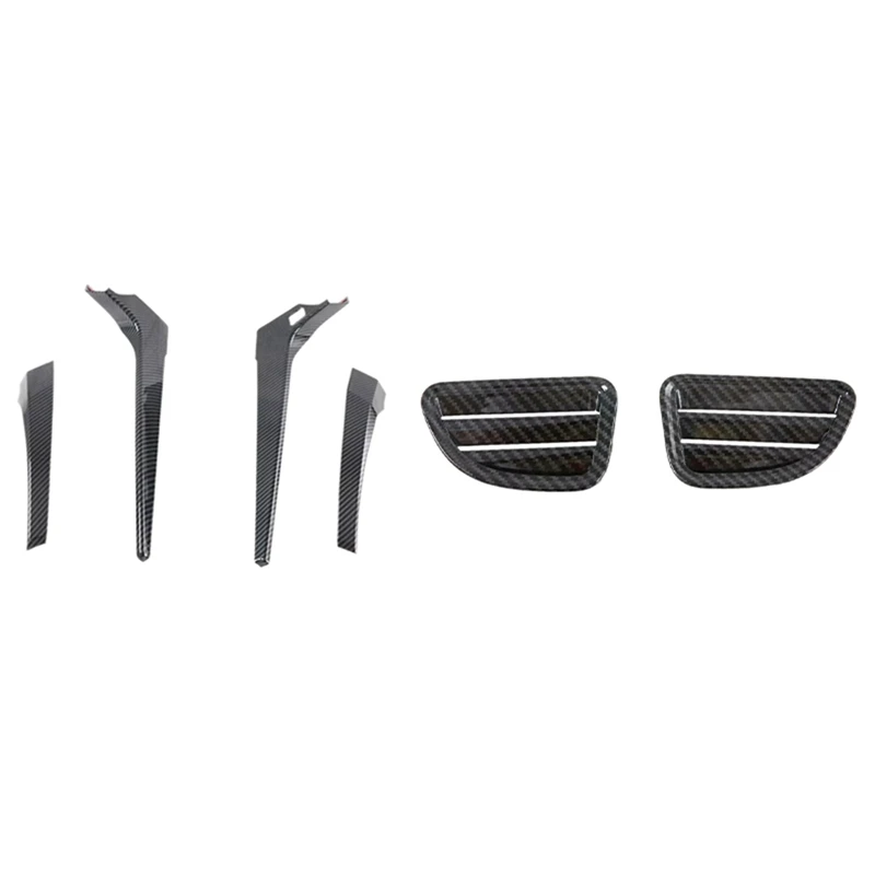 

1set for Mitsubishi Pajero Sport 2020 Left Hand Drive Gear Shift Knob Frame & 2x Front Upper Air Vent Outlet Cover Trim