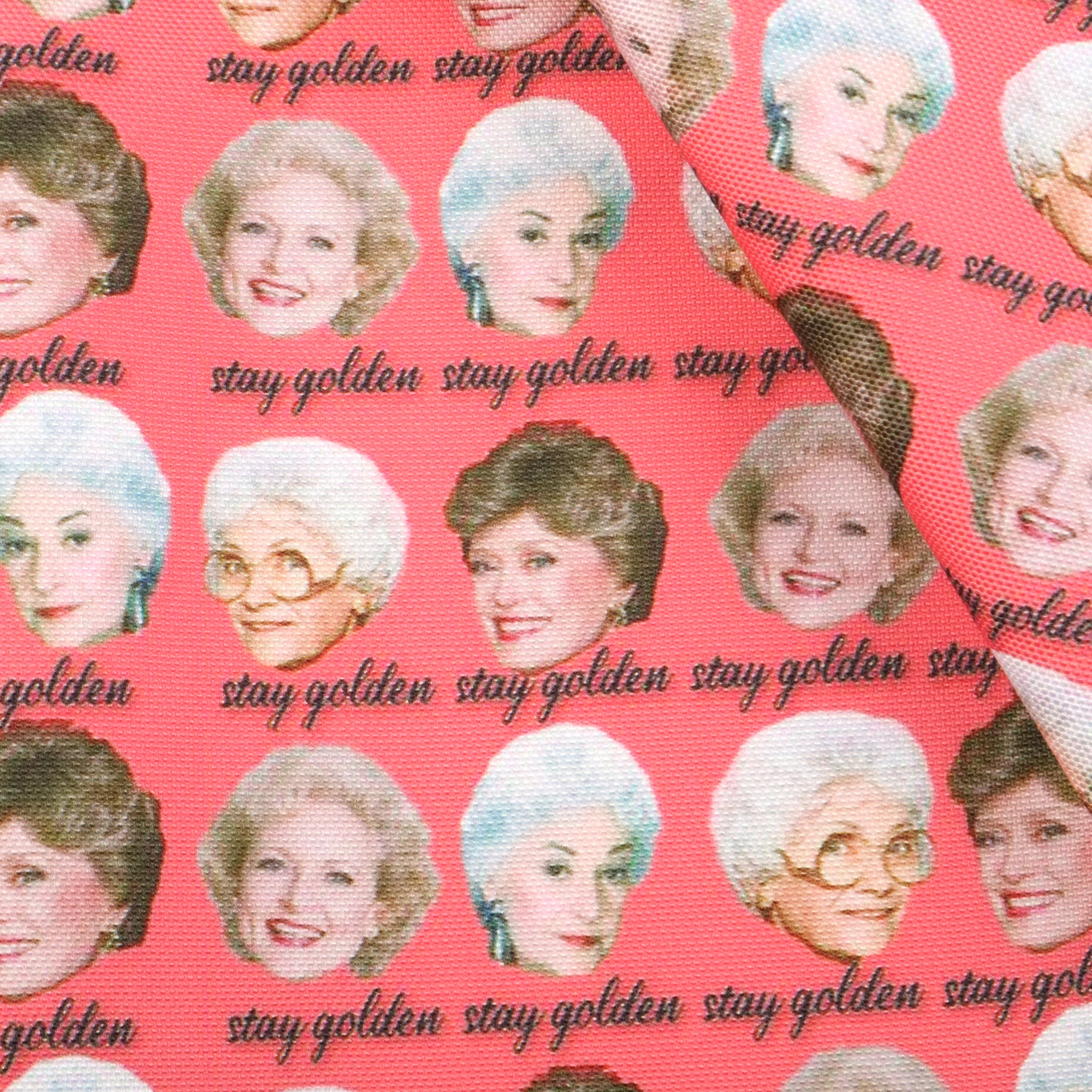 Golden Girls Cartoon 100% Pure Or Polyester Cotton Stretch Satin Material Patchwork Sewing Fabric Quilt Needlework DIY Cloth