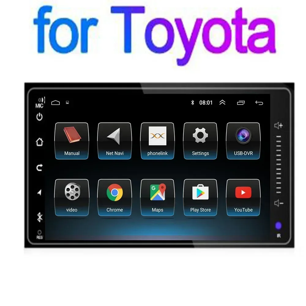 2 Din Android 13 Универсальный 7-дюймовый автомобильный радиоприемник для Toyota GPS Navigaion