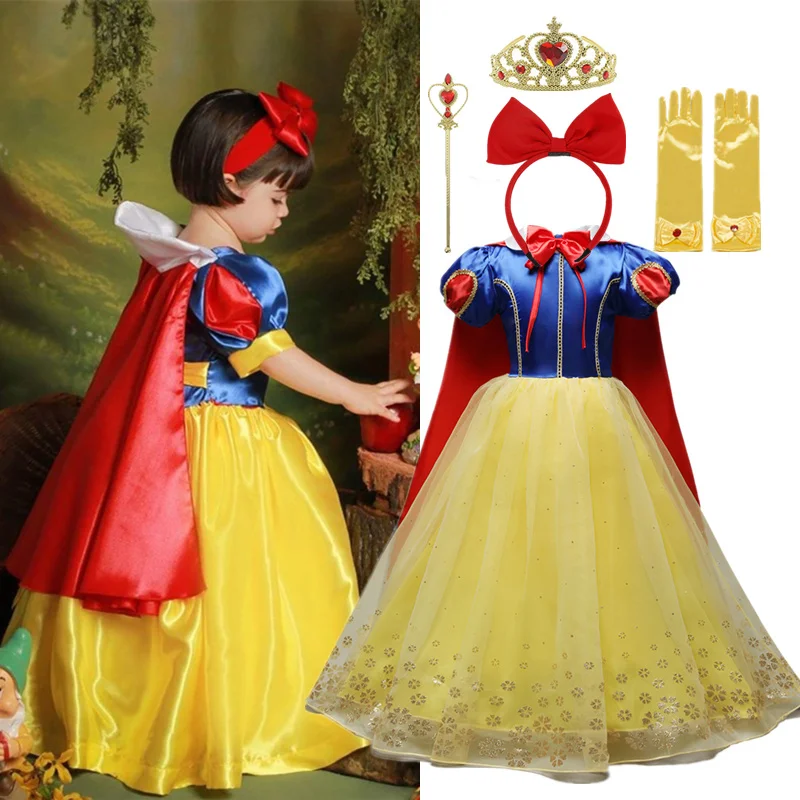 

Snow Queen Princess Dress Kids Halloween Cosplay Costume Children Christmas New Year Party Clothes Carnival Children Clothing
