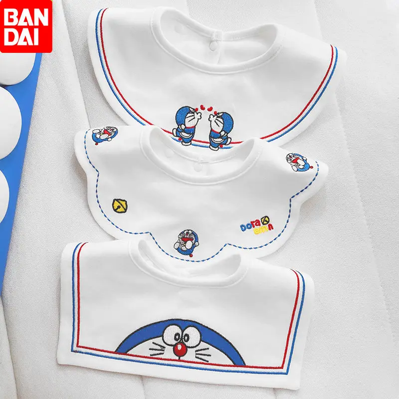 

Bandai Baby Bib Bib Bib baby cotton embroidered collar 360 degree rotatable Bib Bib Bib