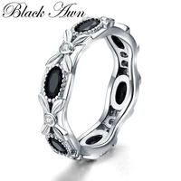 black awn silver color jewelry wedding rings for women female horse eye stone bijoux round fashion jewelry g085