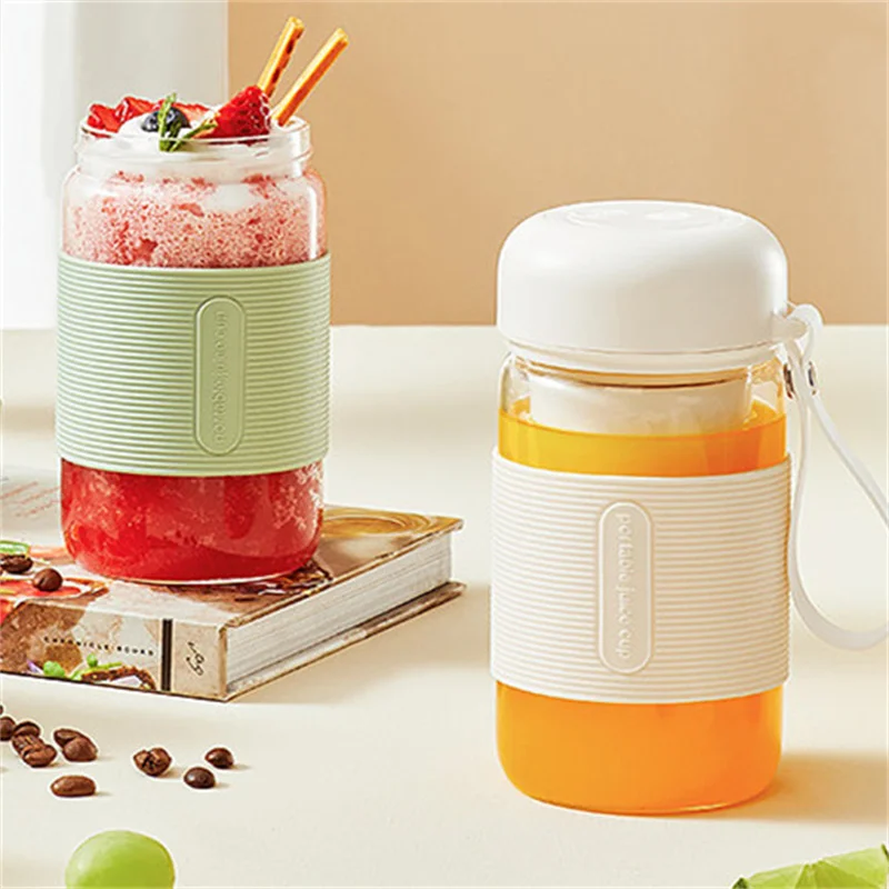 

Juicer Home Multifunctional Mini Portable Juicing Cup Wireless Charging Mini Frying Juicer Portable Wear White And Green Home