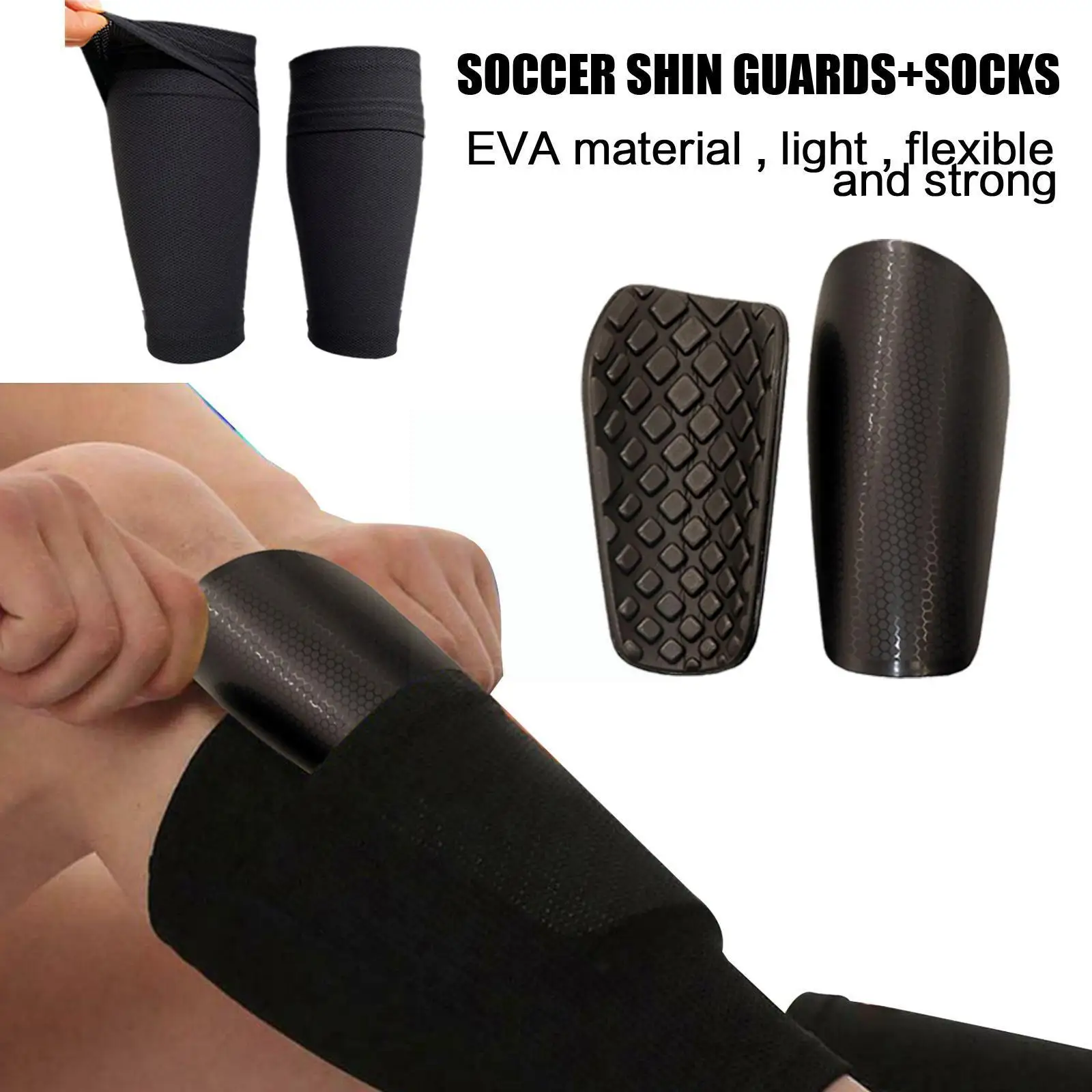 

Soccer Shin Guards Pads For Kids/adult Football Legging Shinguards Sleeves Protective Gear 1 Pair Size XS/S/M/L Football Ki B0O9