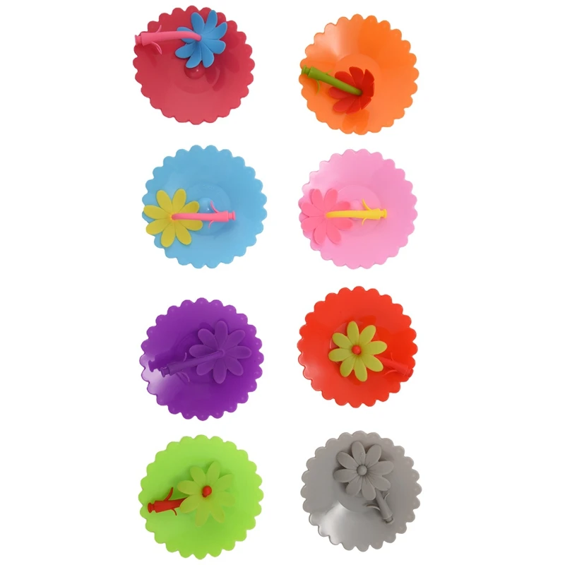 

8 шт., силиконовые крышки для чашек, пылезащитные стеклянные крышки для напитков, кофе, чая, многоразовые крышки для кружек, герметичные закр...