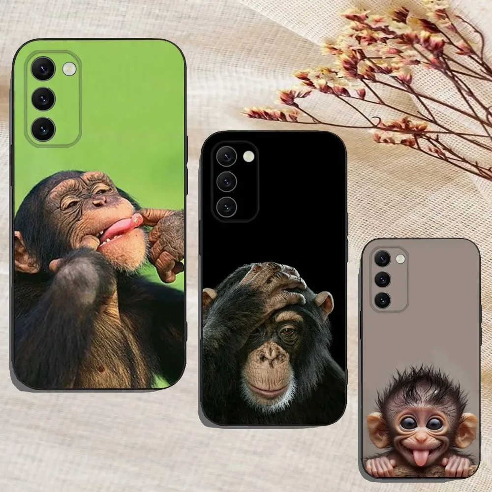 Чехол для телефона Monkey Sipping Caprisun Meme Samsung Galaxy A13 A21s A22 A31 A32 A52 A53 A71 A80 A91 мягкий черный