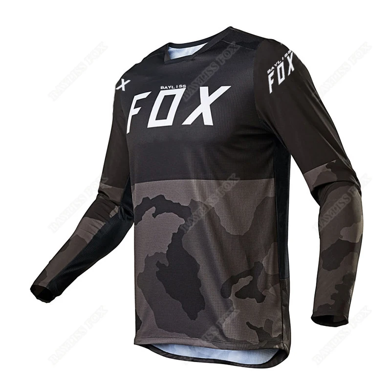 

Bayliss FOX Jersey Enduro MX Dirt Bike 360 Motocross Rally Mountain Bicycle Offroad Motorbike Mens Long-sleeve Breathable T-shir