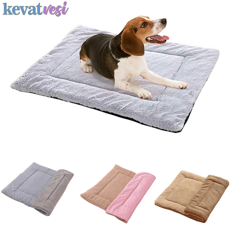

Corduroy Dog Mat Winter warm Soft dog Beds comfortable Short plush Dog Mat for Puppy Cat small Large Dogs Mat Thickened Pet Sofa