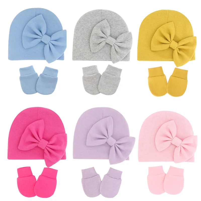

Winter Baby Hat Gloves Set Boy Girl Warm Cotton Kids Beanies Stuff Children Accessories Newborn Bonnet Babies Photography Props
