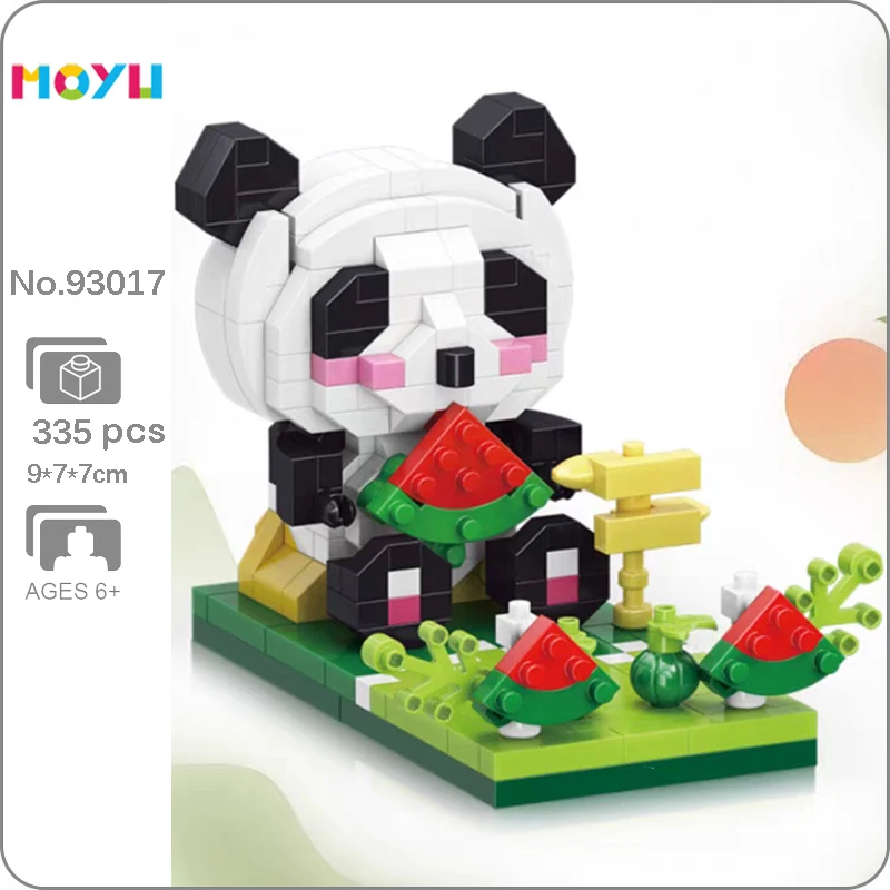 

Moyu 93017 животный мир панда арбуз искусственная подставка DIY Мини Алмазные блоки кирпичи игрушки для детей без коробки