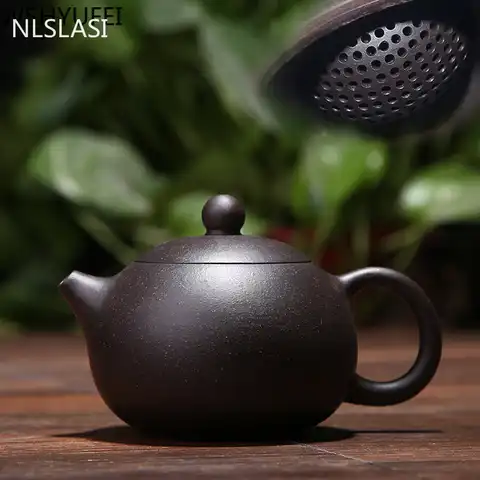 Аутентичный чайник из исинской глины, Фиолетовый Глиняный Чайник xi shi ручной работы, красивый чайник, набор из китайской глины, индивидуальн...