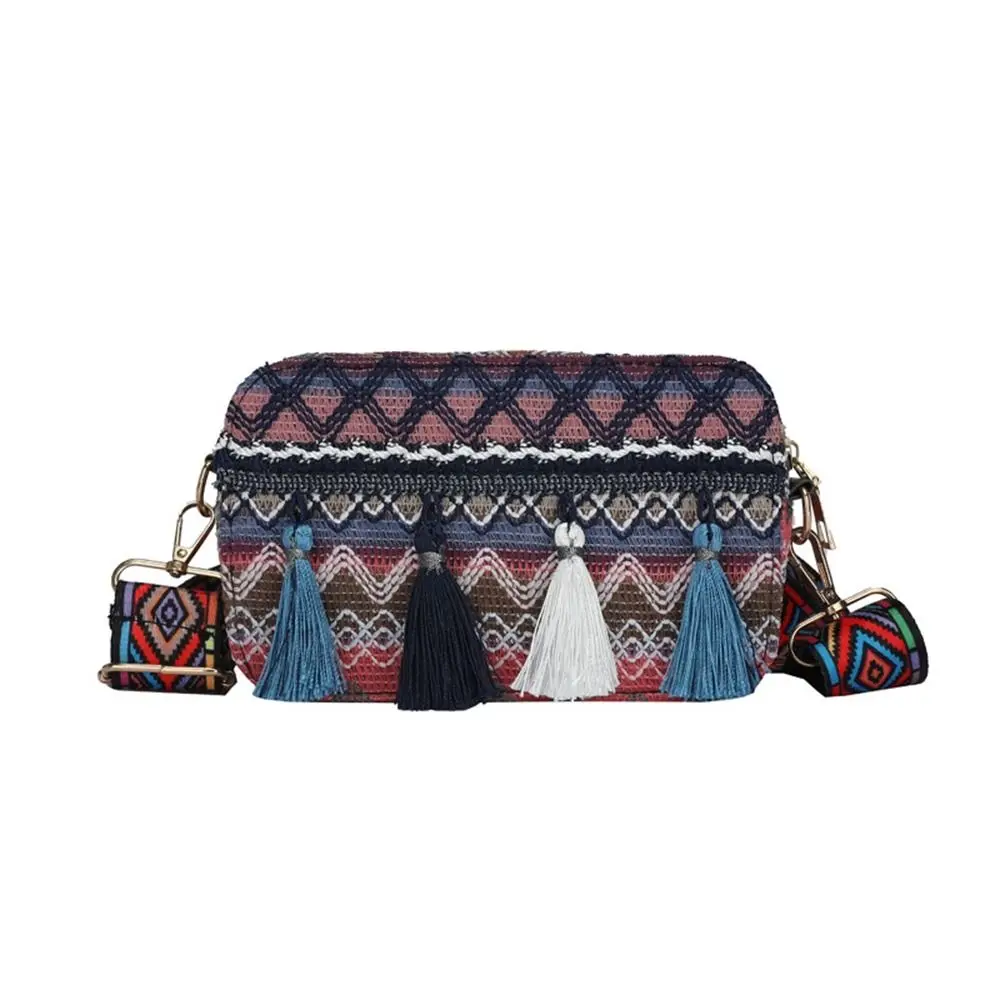 

Bag Embroidery Korean Style Woven Bag Bohemian Crossbody Bags Ethnic Style Bag Small Square Bag Women Shoulder Bag