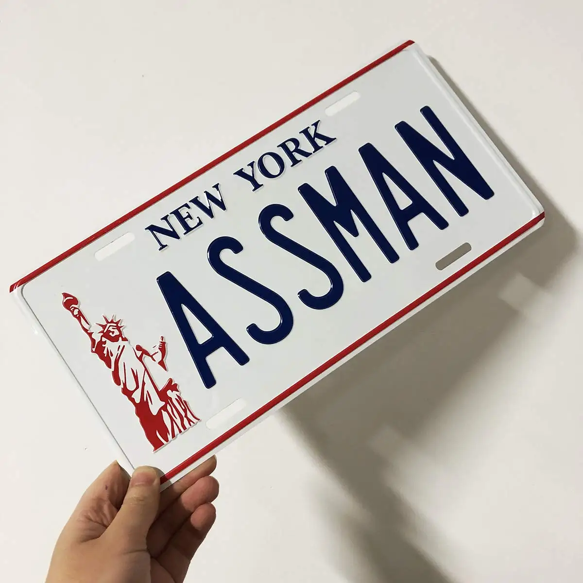 Рельефная бирка с номером Assman металлическая табличка под раковину 6x12 дюймов