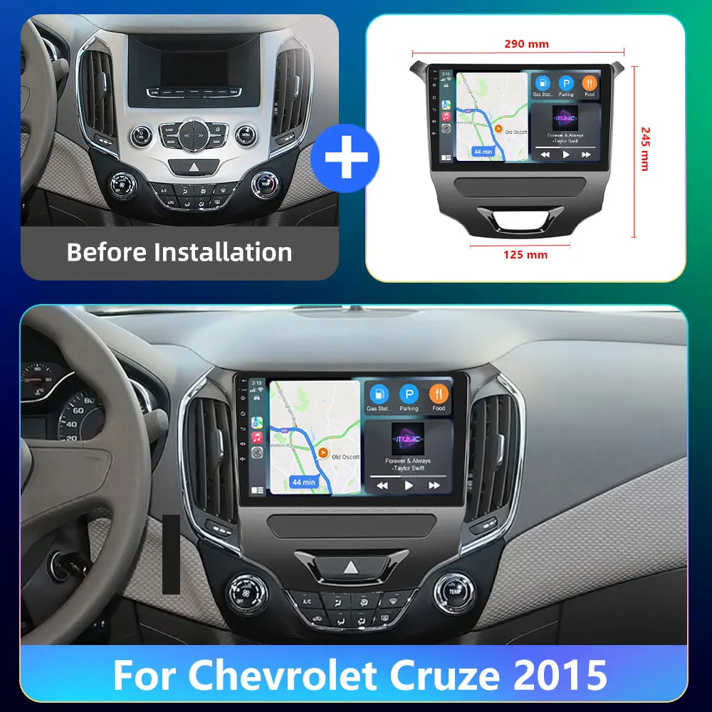 Автомагнитола Podofo для Chevrolet Spark 2015-2018 мультимедийный видеоплеер навигация стерео